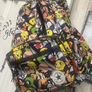 Converse Looney Tunes All Star Cartoon Character Print Backpack